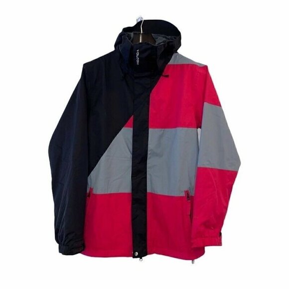 Volcom Womens Johnny Ski Snowboard Jacket 10K MM Pink Zip Hood Small New - Picture 1 of 12